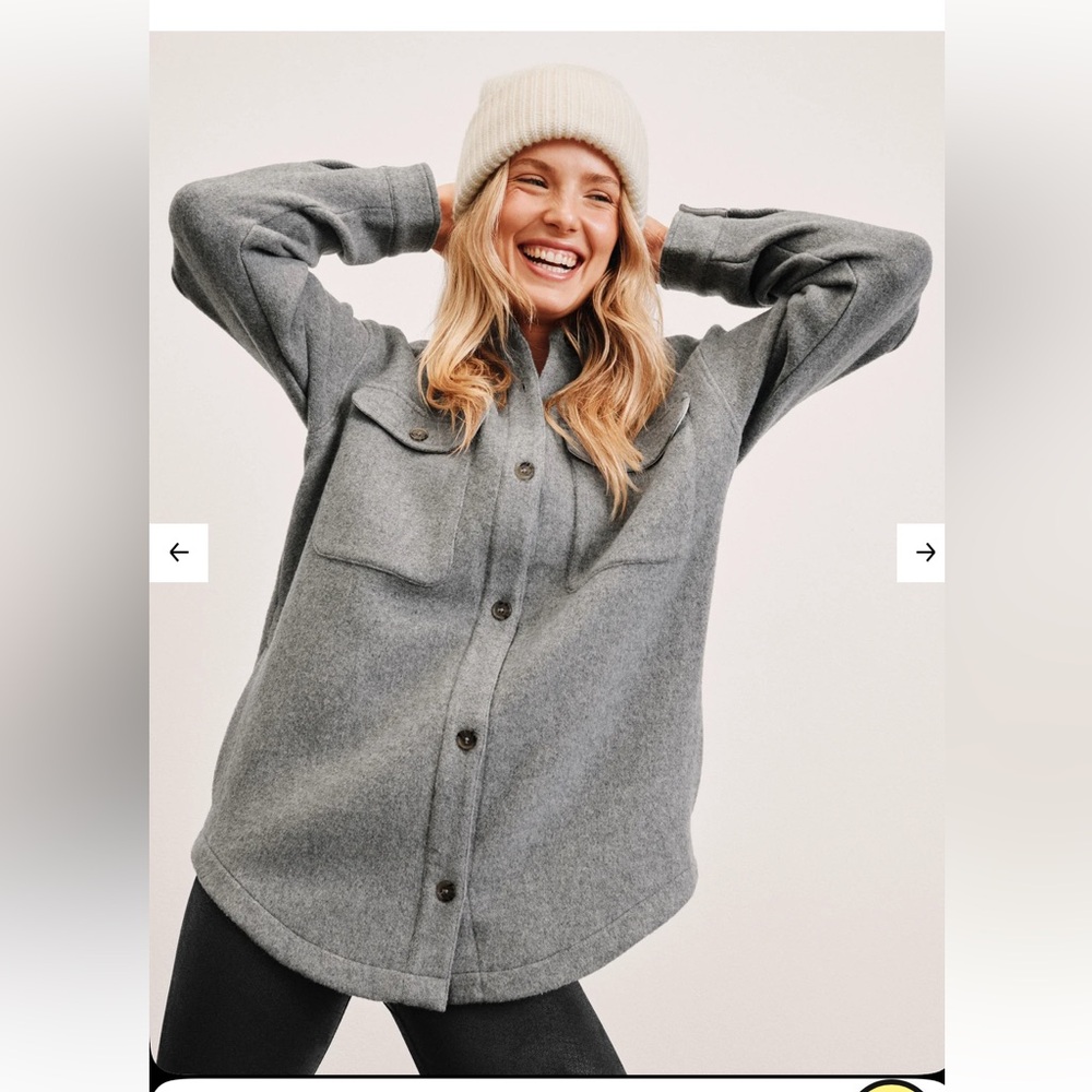 Beyond Yoga Insulated Wool Button-Up Jacket